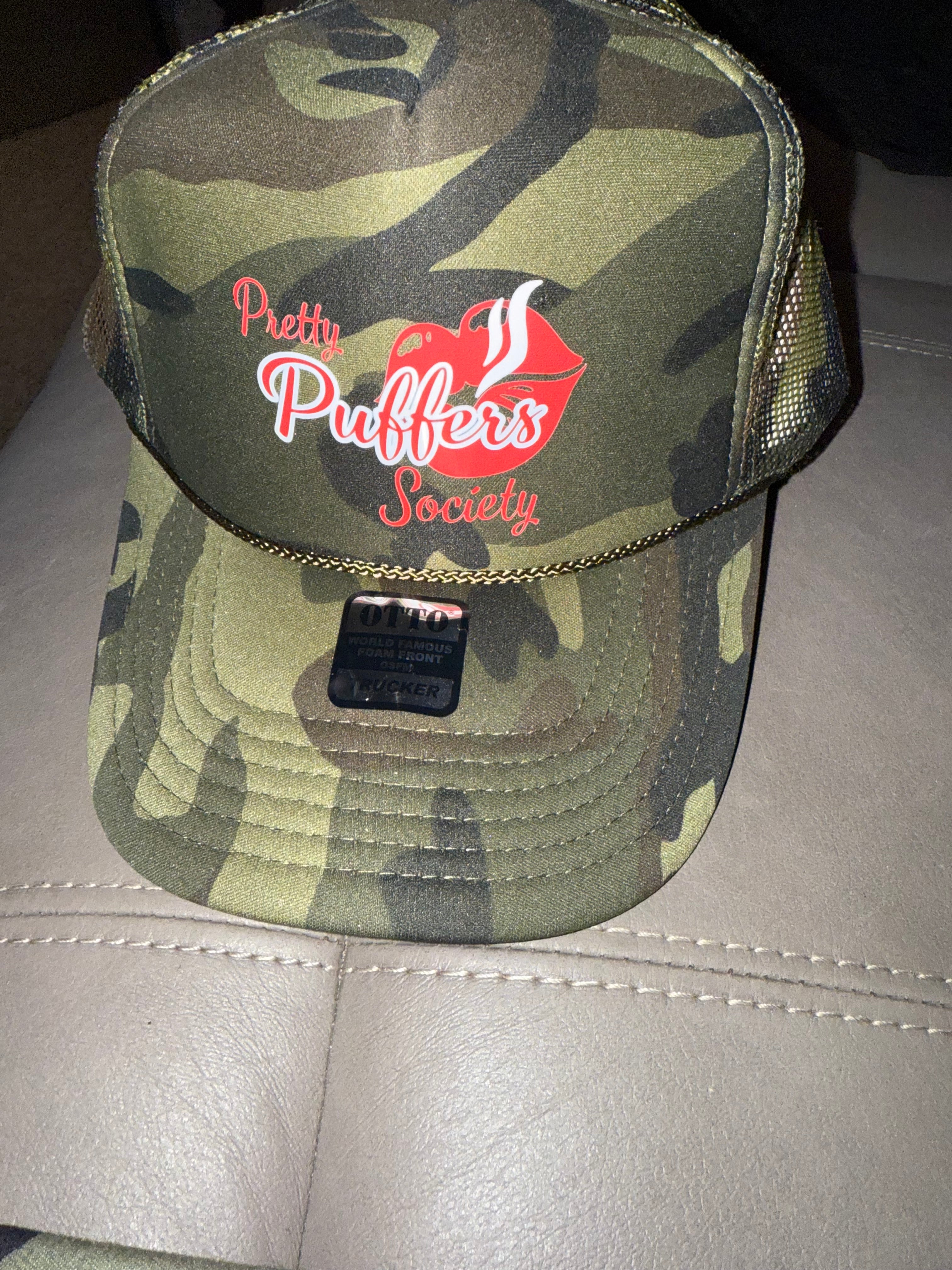 Pretty Puffers Society (camo trucker hat)