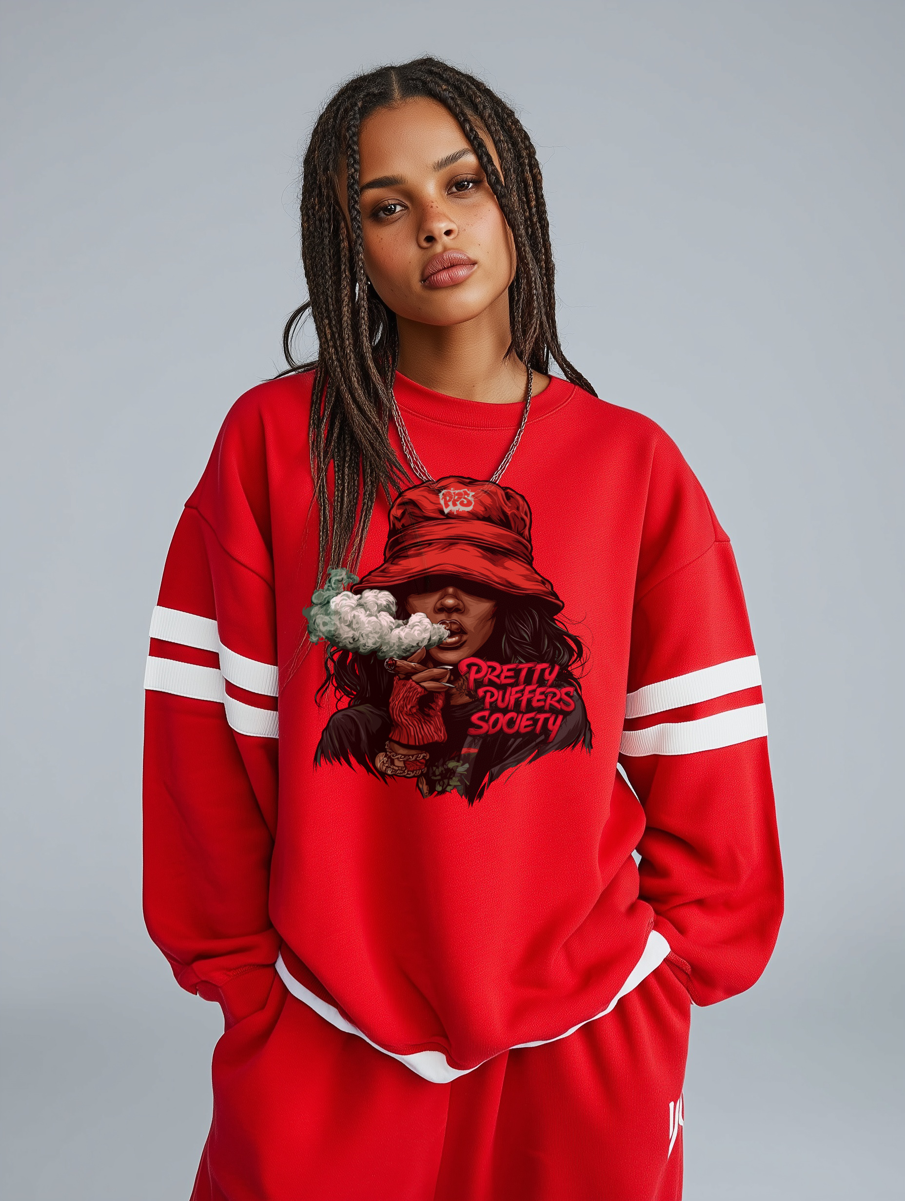 Pretty Puffers Society Hip Hop Boyfriend Sweatshirt