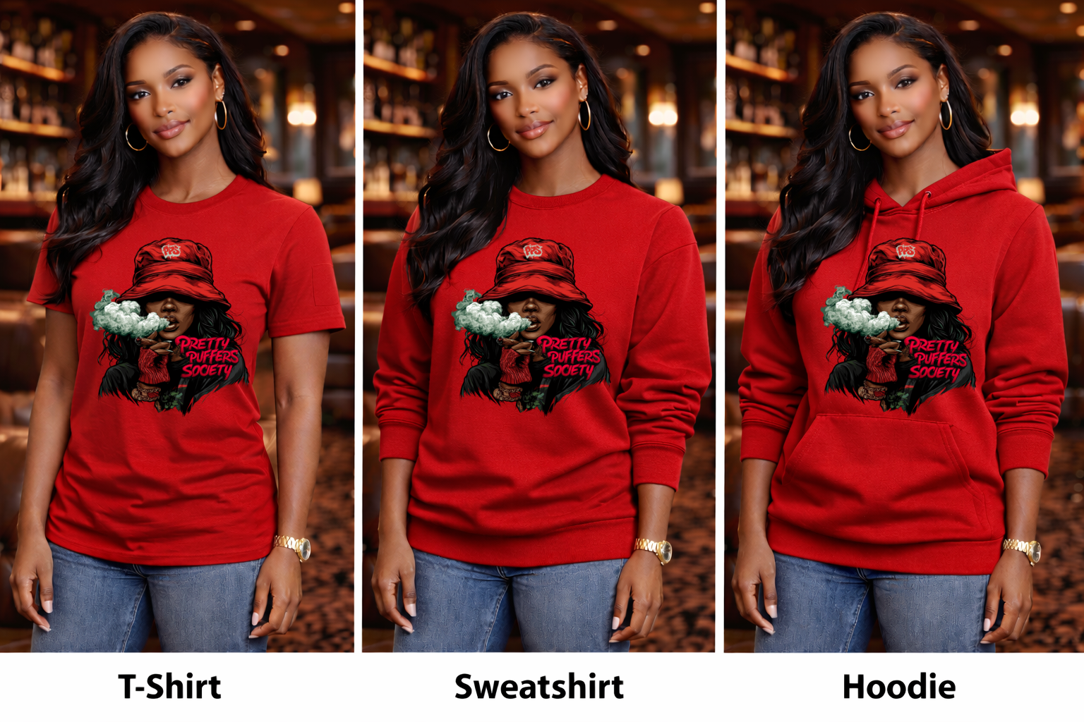 Pretty Puffers Society™ – Red Bucket Crown